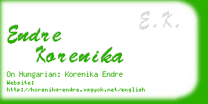 endre korenika business card